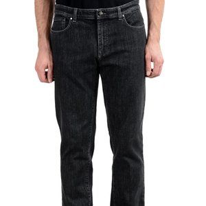 Versace Collection Men's Dark Gray Stretch Jeans